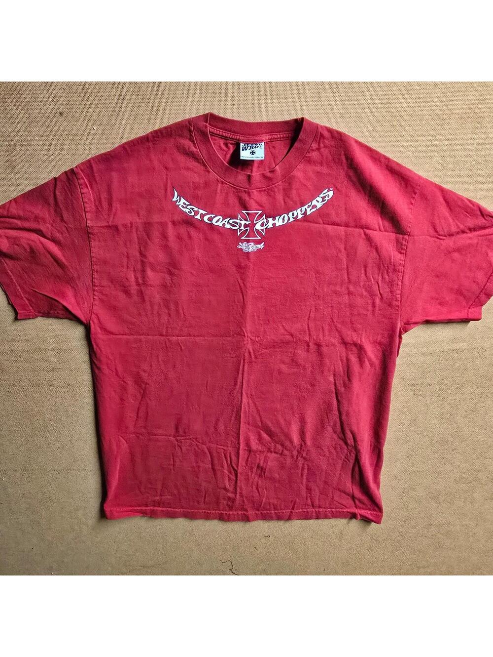 Vintage West Coast Choppers Jesse Who? Tag XL Faded Red T-shirt